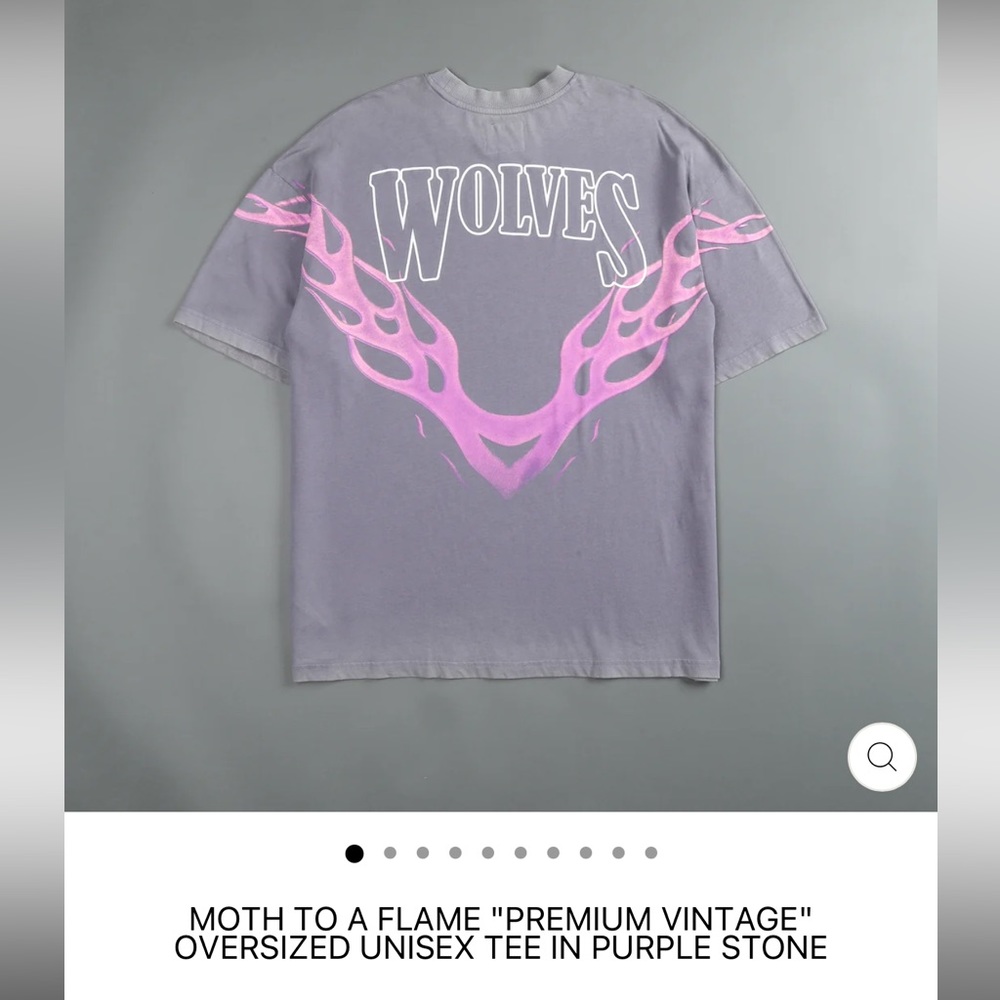 ISO darc sport “moth to a flame” purple shirt size large